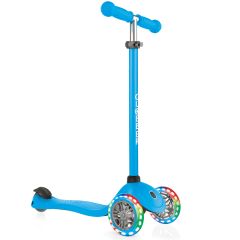 Globber Primo Lights 3 Wheel Scooter - Sky Blue