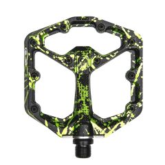 Crankbrothers Stamp 7 Small Flat Pedal - Lime Green Splatter