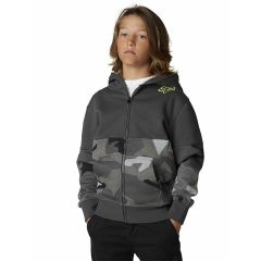 Fox Youth Lindon Zip Fleece Hoodie - Black Camo 3