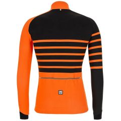 Santini Svolta Thermal Long Sleeve Jersey - Fluro Orange