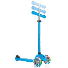 Globber Primo Lights 3 Wheel Scooter - Sky Blue