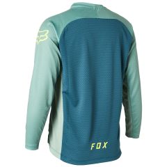 Fox Youth Defend Long Sleeve Jersey - Slate Blue