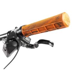 All Mountain Style AMS Berm Single Lock On MTB Grips - Orange Camo 4