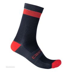 Castelli Alpha 18 Socks - Saville Blue/Red