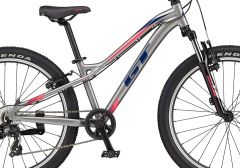 GT Stomper Prime 7 Speed 24" Kids Bike - Silver