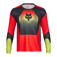 Fox Youth Ranger Revise Long Sleeve Jersey 2024 - Red/Yellow 1