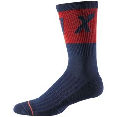 Fox 8" Trail Cushion WURD Socks - Navy / Red