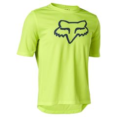 Fox Youth Ranger Short Sleeve Jersey (2023) - Fluro Yellow 1