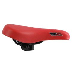 Endzone Vinyl BMX Saddle with Clamp - Red