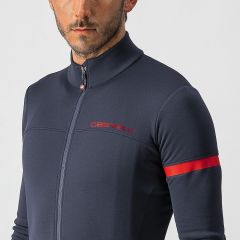 Castelli Fondo 2 Long Sleeve Mens Jersey - Savile Blue/Red 5