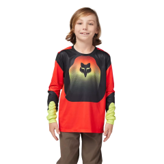 Fox Youth Ranger Revise Long Sleeve Jersey 2024 - Red/Yellow 3