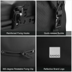 Sahoo Waterproof Single Pannier Bag 20L - Black 7