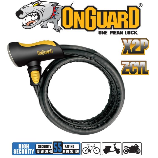 OnGuard Rottweiler 120cm x 25mm Key Cable Armored-Lock