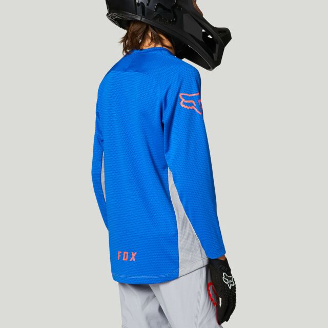 Fox Youth Defend Long Sleeve Jersey 2021 - Steel Grey