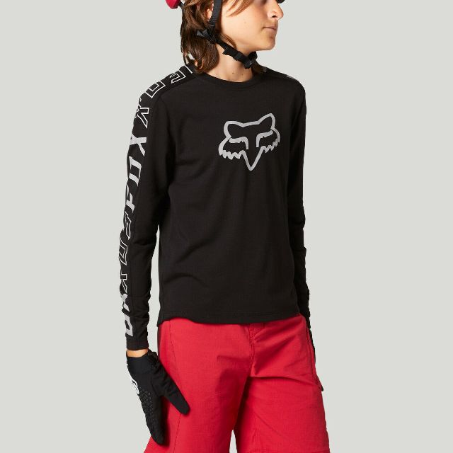 Fox Youth Ranger DR Long Sleeve Jersey 2021 - Black