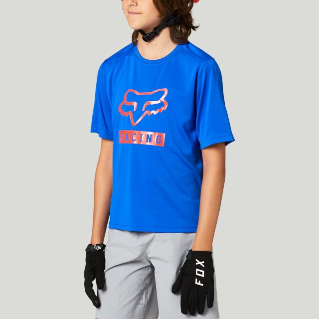 Fox Youth Ranger Short Sleeve Jersey 2021 - Blue