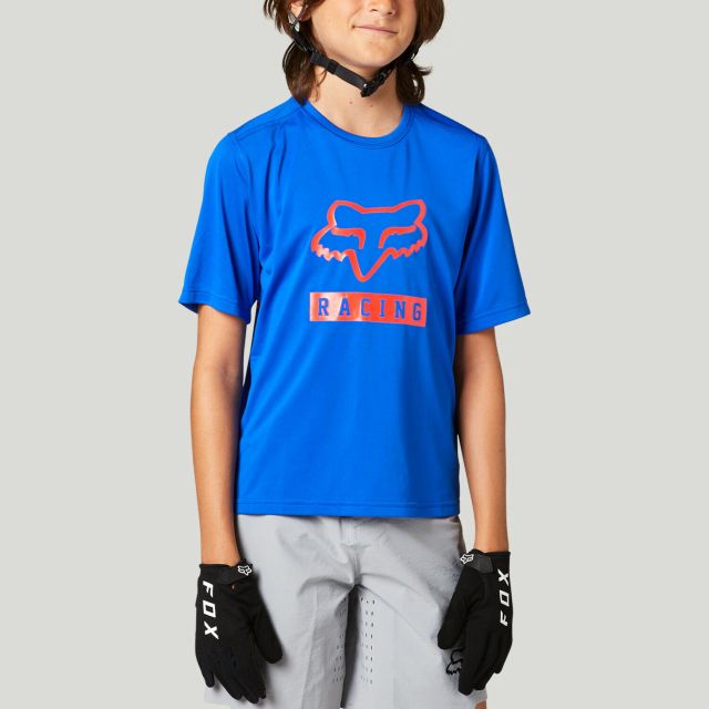 Fox Youth Ranger Short Sleeve Jersey 2021 - Blue