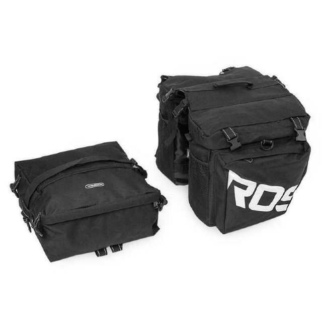 Roswheel Essentials 3-in-1 Triple Pannier Bag Set 40L - Black