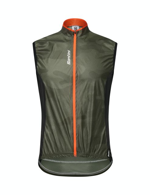 Santini Fine FZ Vest - Green