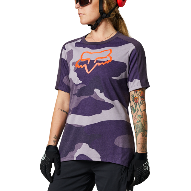 Fox Womens Ranger DriRelease Jersey 2021 - Refuel Dark Purple Camo
