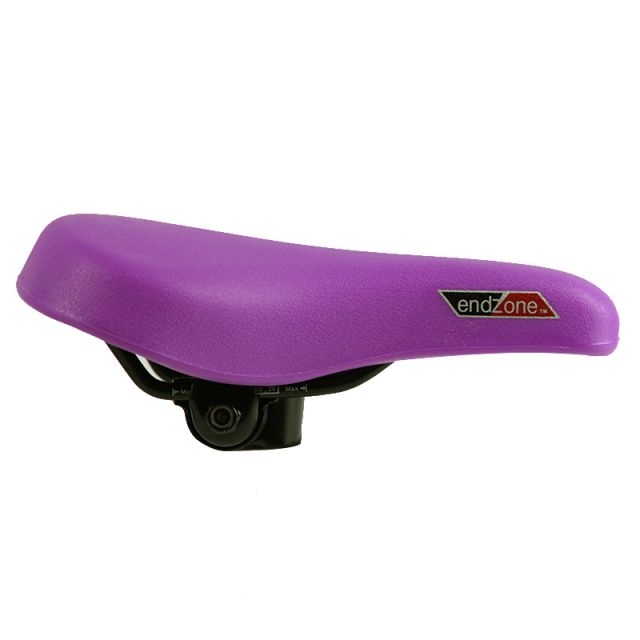 Endzone Vinyl BMX Saddle with Clamp - Purple