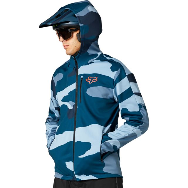 Fox Ranger Tech Fleece MTB Jacket Blue Camo Ivanhoe Cycles