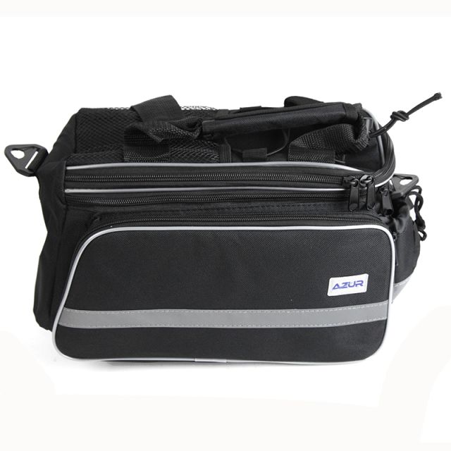 Azur Expandable Rack Top Bag Black Ivanhoe Cycles