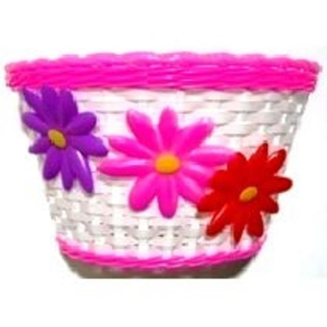 Kids Plastic Flower Basket Pink