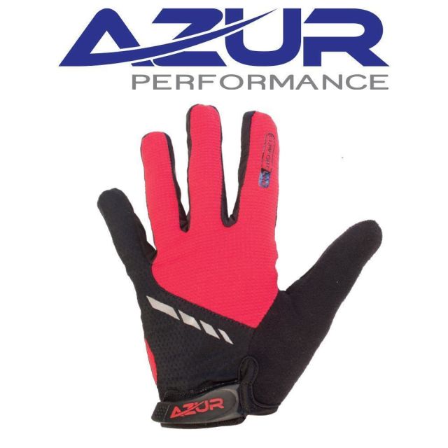 Azur L25 Full Finger Gloves -Red S