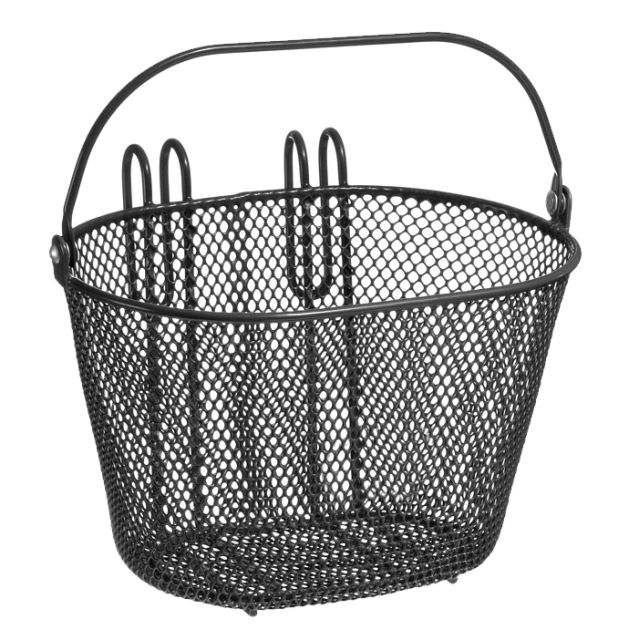 Kids Wire Front Basket - Black