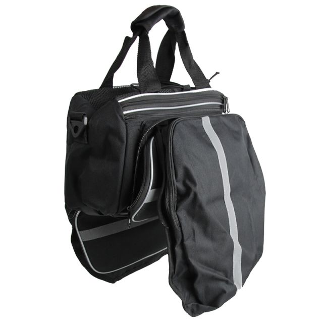 Azur Expandable Rack Top Bag - Black