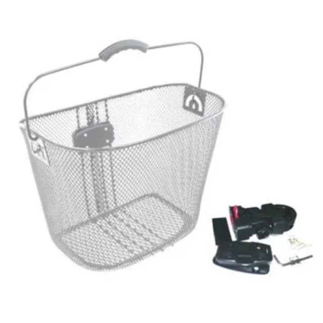 White Quick Release Front Basket