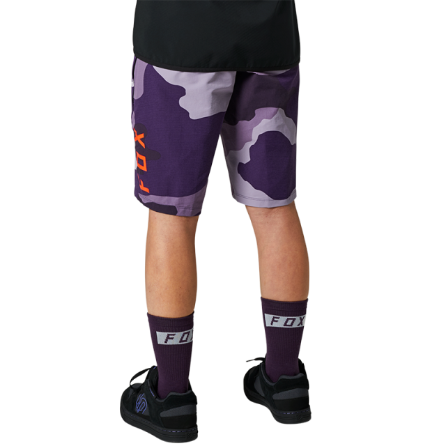 Fox Womens Ranger Shorts 2021 - Refuel Dark Purple Camo