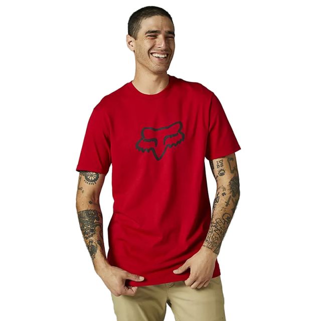 Fox Legacy Foxhead SS Premium Tee - Flame Red