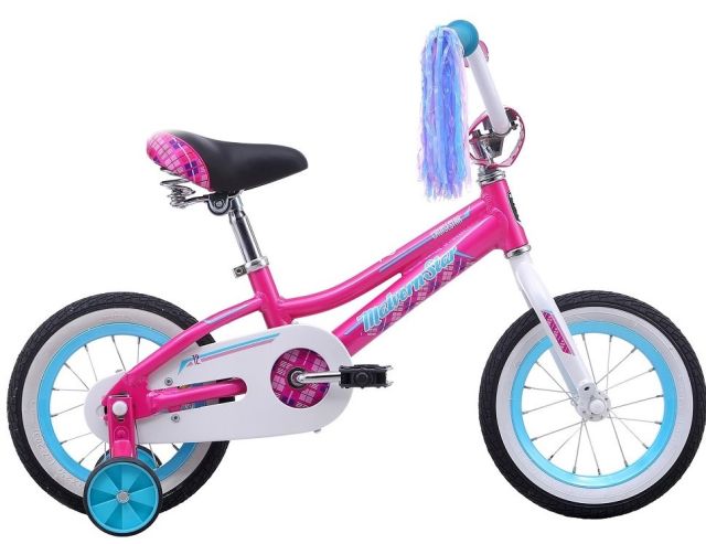 pink and blue bike