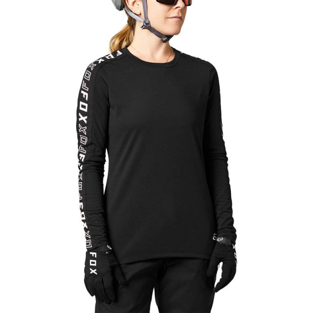 Fox Ranger Drirelease Womens Long Sleeve Jersey (2021) Black Ivanhoe Cycles