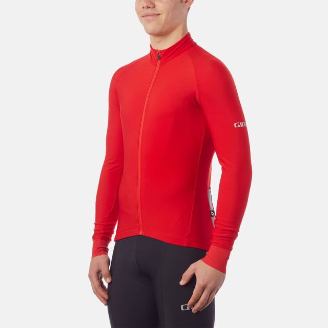 Giro Chrono Thermal Long Sleeve Mens Jersey - Red