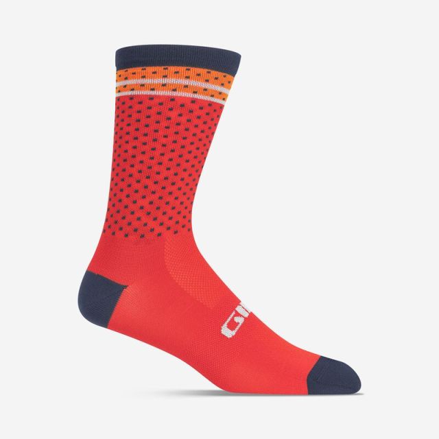 Giro Comp Racer High Rise Socks - Red/Orange Toner