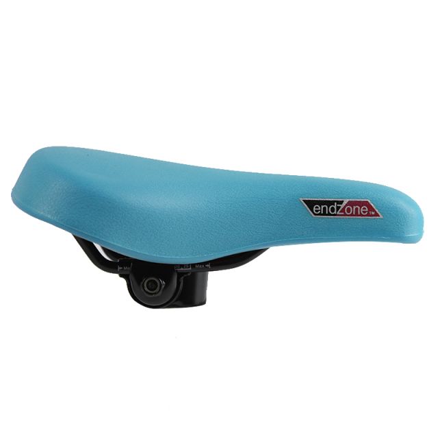 Endzone Vinyl BMX Saddle with Clamp - Blue