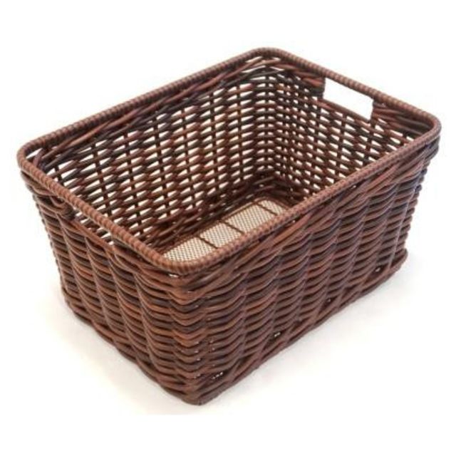 Retro Wicker Fixed Rear Basket Brown Ivanhoe Cycles
