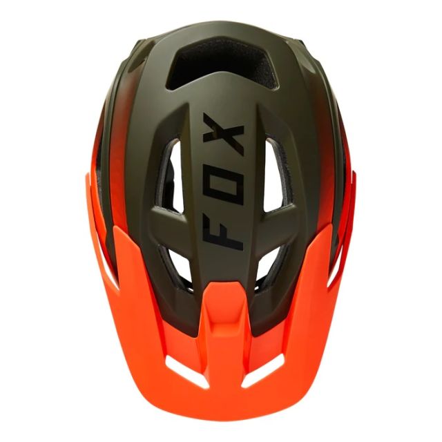 Fox Speedframe Pro Fade Mountain Bike Helmet Olive Green Orange 29464 ...