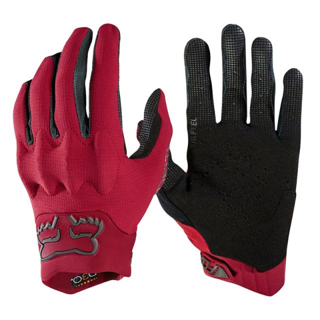 Fox Attack D3O Gloves - Cardinal Red