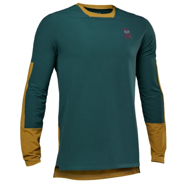 Fox Defend Thermal Long Sleeve Jersey (2023) - Emerald Green | Ivanhoe ...
