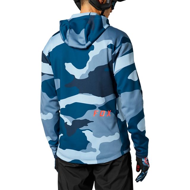 Fox Ranger Tech Fleece MTB Jacket Blue Camo Ivanhoe Cycles