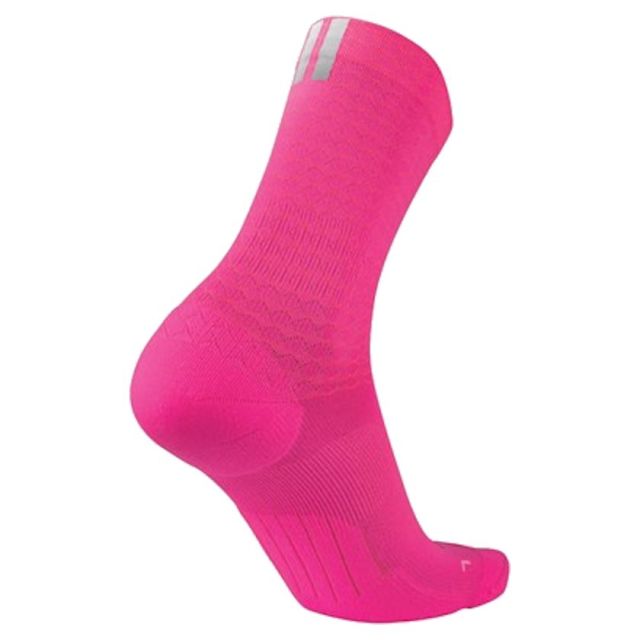 M2O Diamond Crew Plus Socks - Fluro Pink