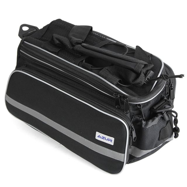 Azur Expandable Rack Top Bag Black Ivanhoe Cycles