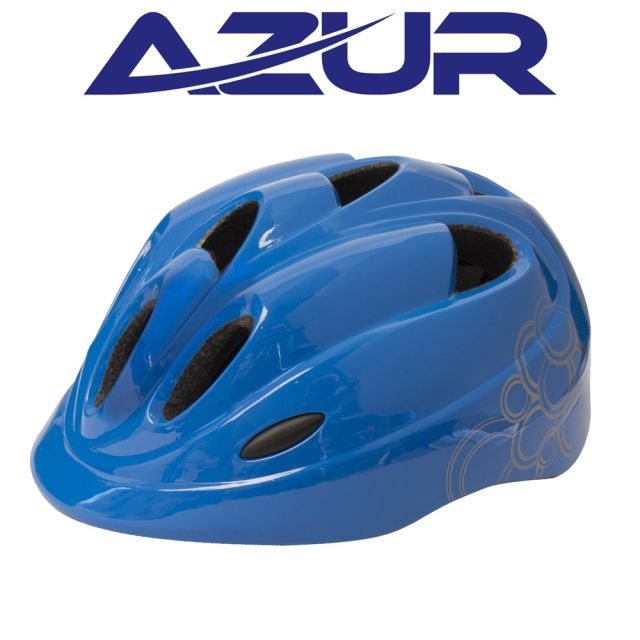 blue kids bike helmet