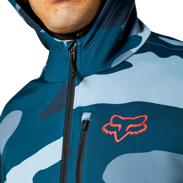 Fox Ranger Tech Fleece MTB Jacket Blue Camo Ivanhoe Cycles