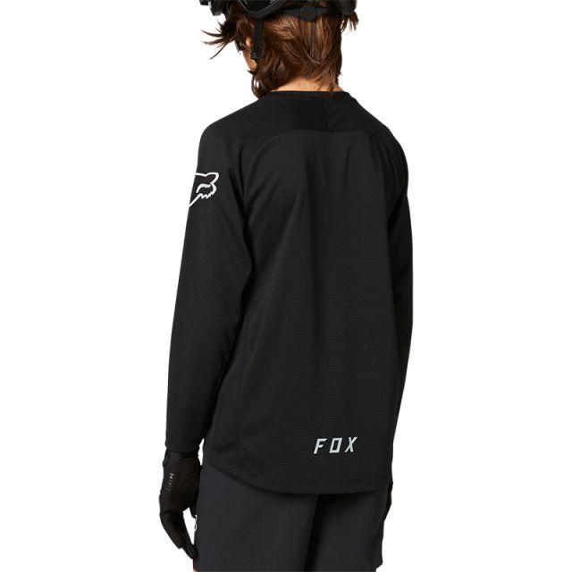 Fox Youth Defend Long Sleeve Jersey 2021 â Black