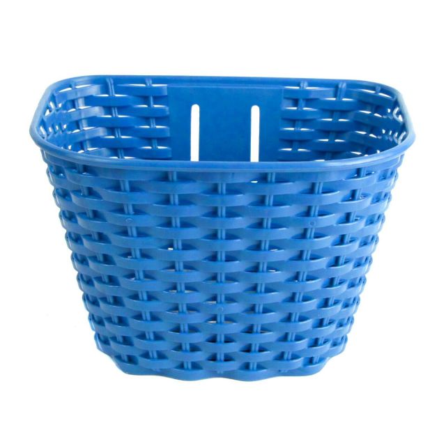 Kids Plastic Woven Front Basket - Blue